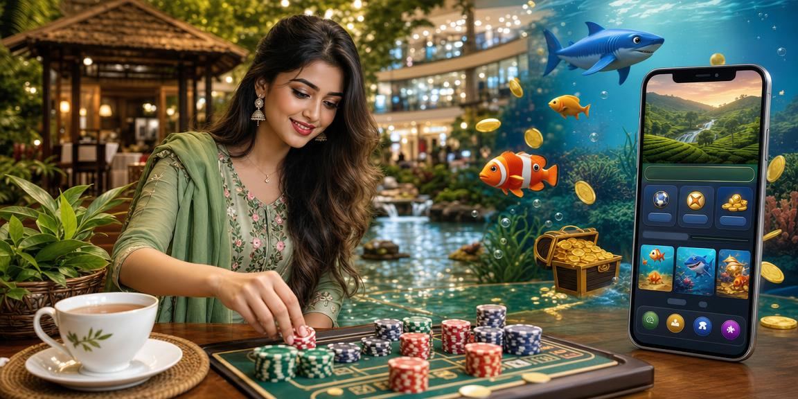 সিলেটে মাছ ধরার জনপ্রিয় গেম খেলার দৃশ্য